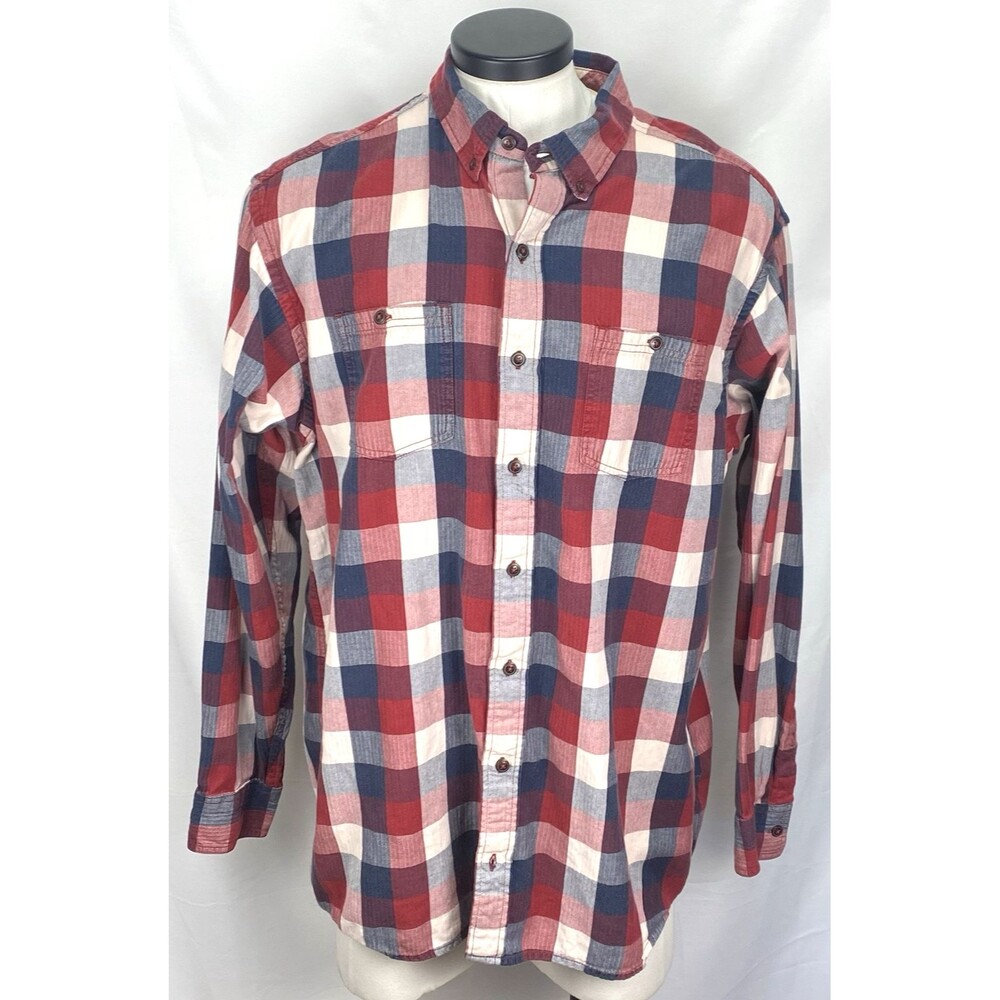 Red Head Shirt Men's Size XLT Long Sleeve Pockets Button Up/Down Flannel Plaid